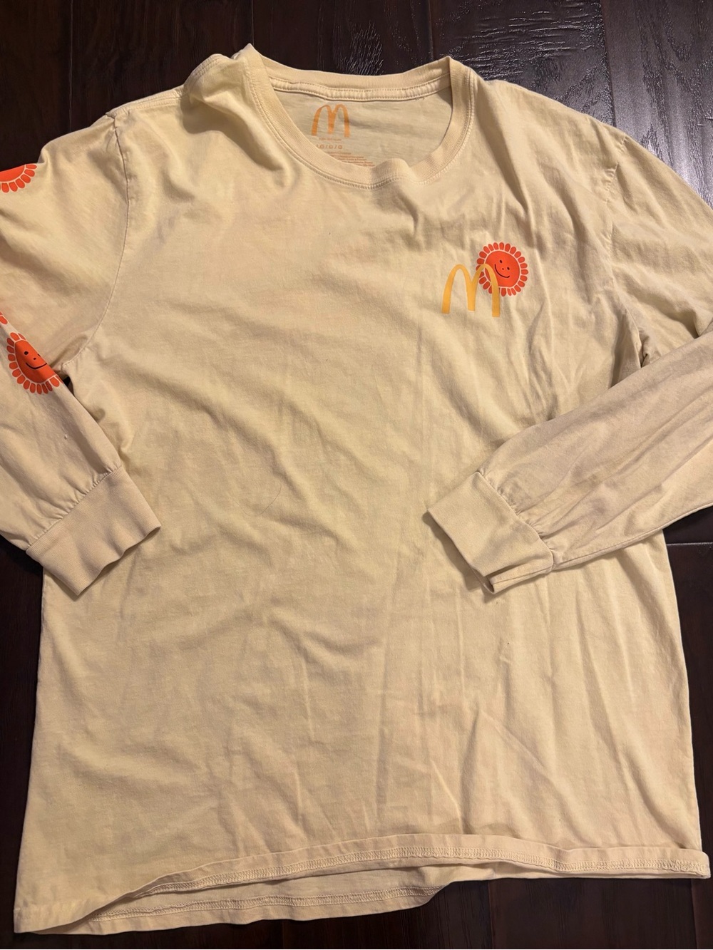 BoxLunch McDonald's Cream Long Sleeve Tee with Orange Sun Graphics